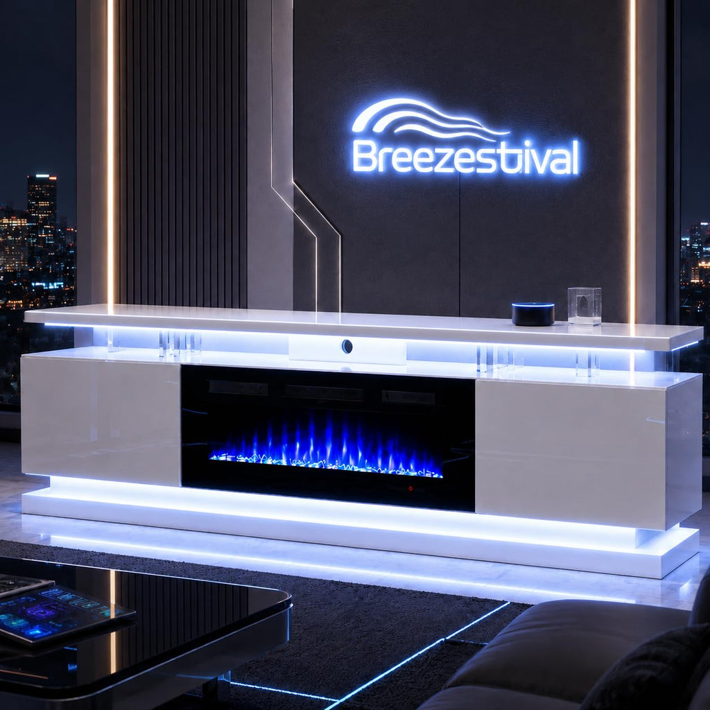 70" for TVs up to 80", White & Black