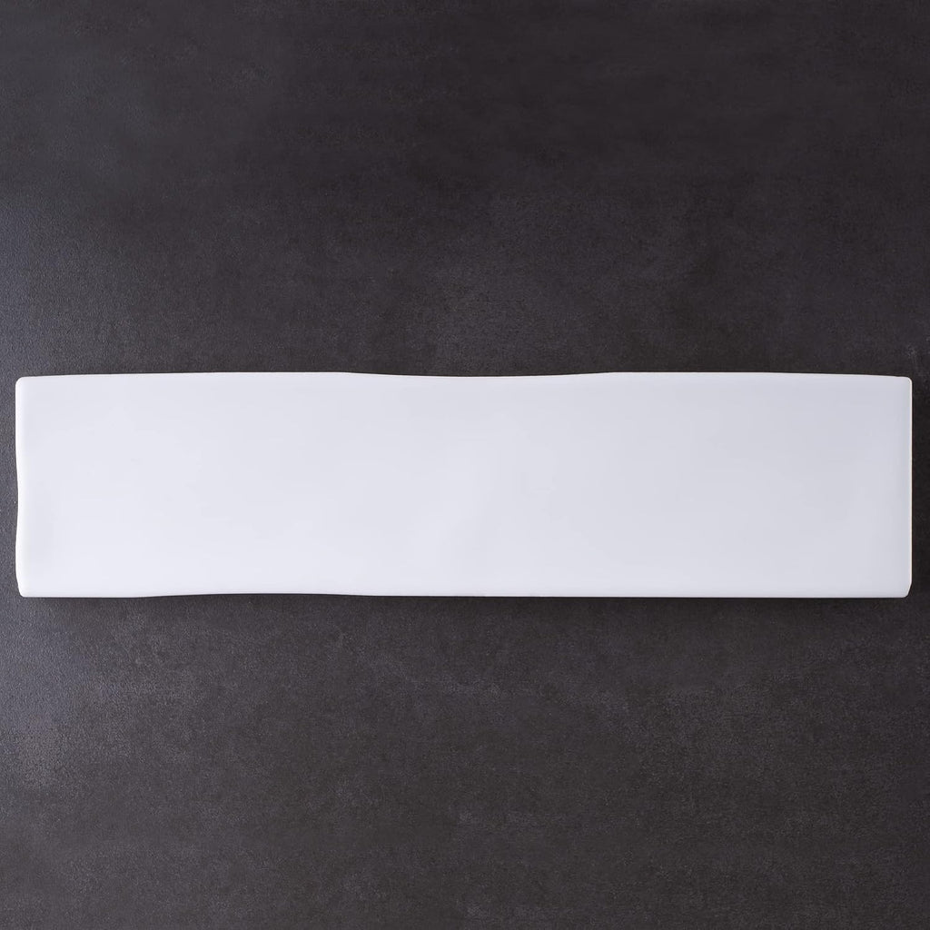 KE-BLS KEZMA - White Handmade Ceramic wall Tile 3 in. x 12 in. Subway Tile Polished (1 Box) - Set of 25