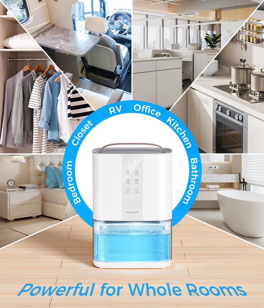Large Dehumidifiers for Home, 96oz Dehumidifier for Bathroom with Auto Shut-off Auto Defrost
