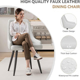 Modern Dining Chairs Set of 2, Spacious Dining Room Chairs with Thick Cushion