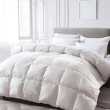 Fluffy Down Feather Fibers Comforter King, Organic Cotton Cover Down Feather Fibers Duvet Insert for
