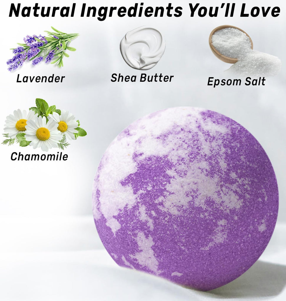 Deep Sleep Bubble Bath Bombs Infused with Lavender Chamomile Essential Oils Moisturizing Bath for Dry Skin and