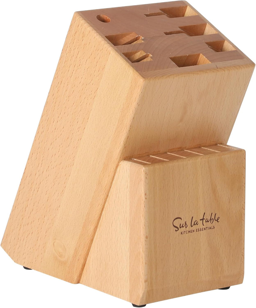 Kitchen Essentials Knife Set with Block, 14-Piece Forged German Steel Kitchen Knives, Beech Wood Block, Chef