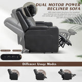 Power Reclining Sofa with Adjustable Headrest