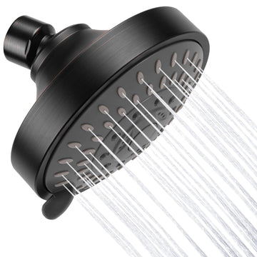 High Pressure Rain Shower Head 5 Modes 4.1 Inch Oil Rubbed Bronze