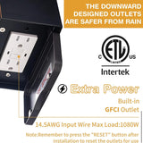 Porch Lights with GFCI Outlet, Dusk to Dawn Outdoor Lights with Outlet