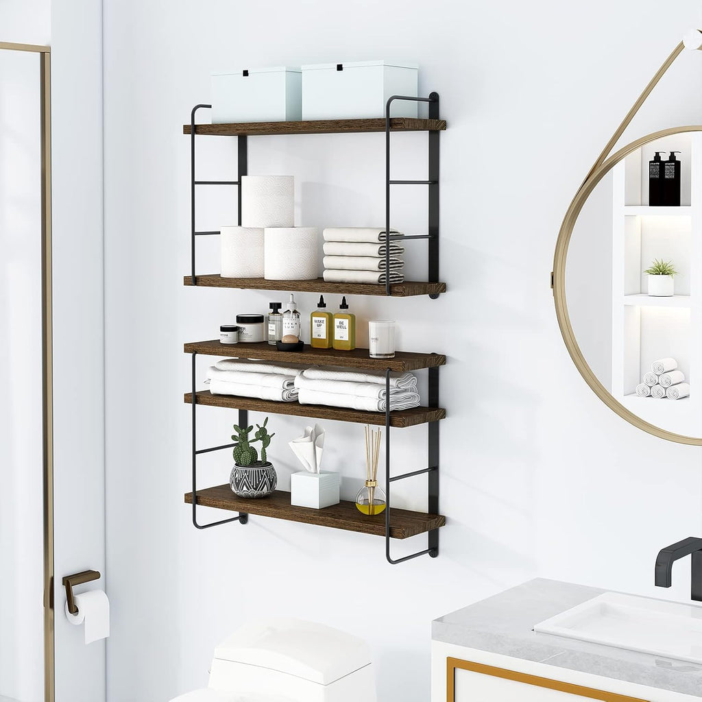 Wall Shelves, Wall Mounted Bookshelves, DIY Floating Shelves for Wall, Wood Hanging Book Shelves for Room, Bedroom