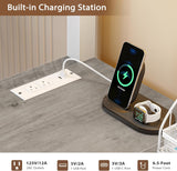 Bunk Bed Twin Over Twin with Hall Tree, Charging Station and LED Lights, L-Shaped Bunk Bed with Desk