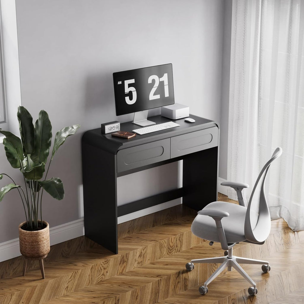 Vanity Desk, Makeup Vanity Desk with 2 Drawers and Storage Desktop Space | Modern Makeup Vanity Dressing Table with