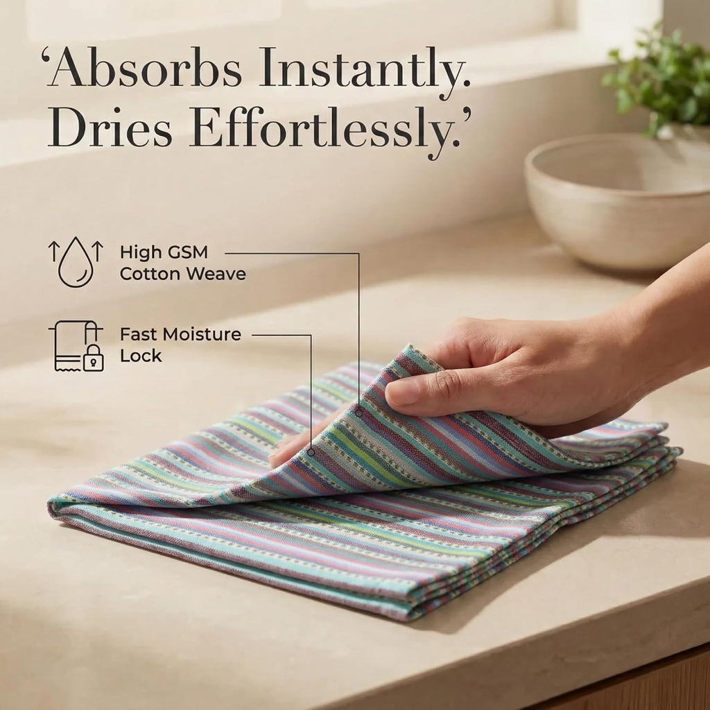 Cloth Napkins Cotton 20x20 (Set of 12) Multi Blue