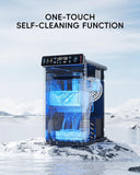 Ice Makers Countertop, Ultra Slim Design with Full-Color Panel, Internal Lights, 26 lbs/24H, Timer Ice Making, Two