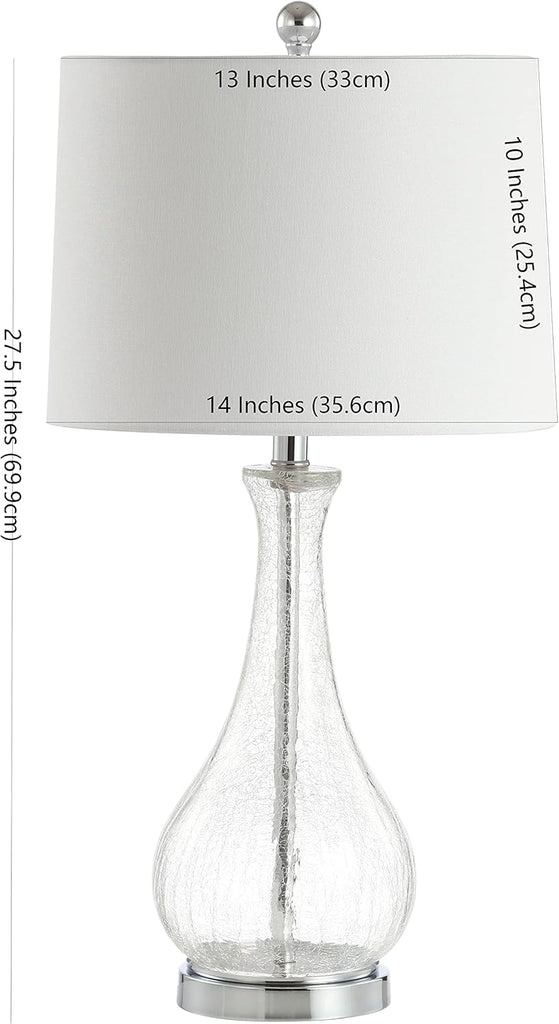Finnley Modern Clear Glass 28-Inch Table Lamp, LED Bulb Included