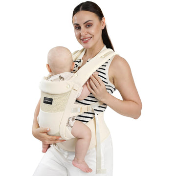 Breeze Baby Carrier, Breathable 3D Air Mesh, Ergonomic Hip-Healthy Baby Carrier with M-Cloud, Plus Size