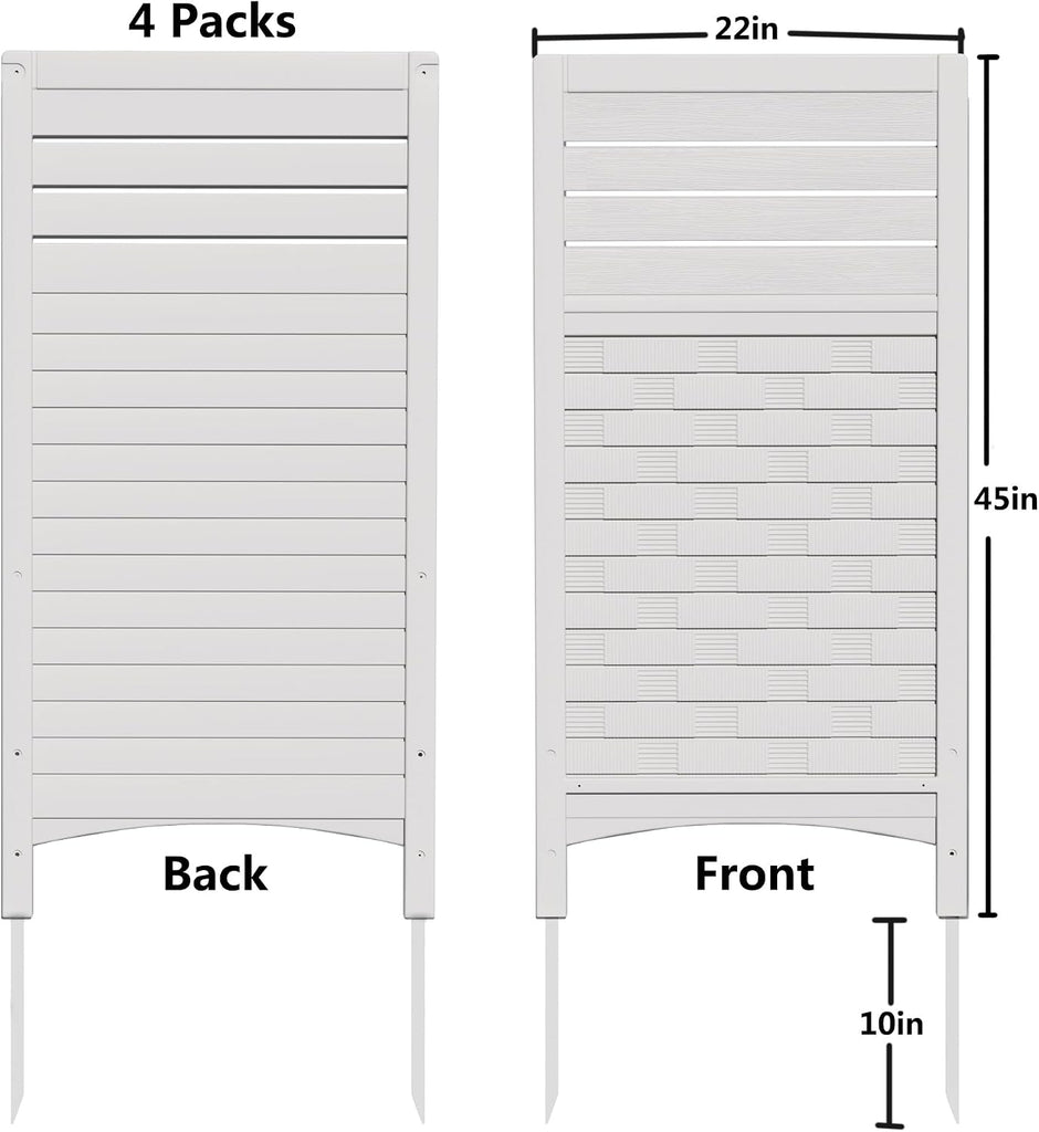Outdoor Fence Privacy Panels,Resin Privacy Fence Panels for Outside,Air Conditioner/Trash Can/Pool Equipment