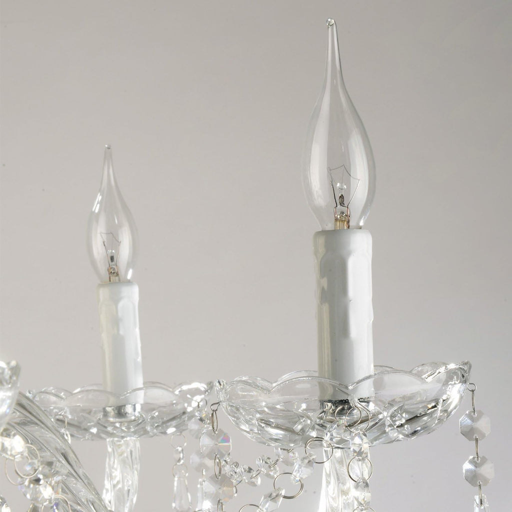 6 Light Chandelier Modern K9 Crystal Chandelier Lighting, Clear Crystal Ceiling Light Fixture Pendant Lamp for Dining Room Bathroom Bedroom Livingroom