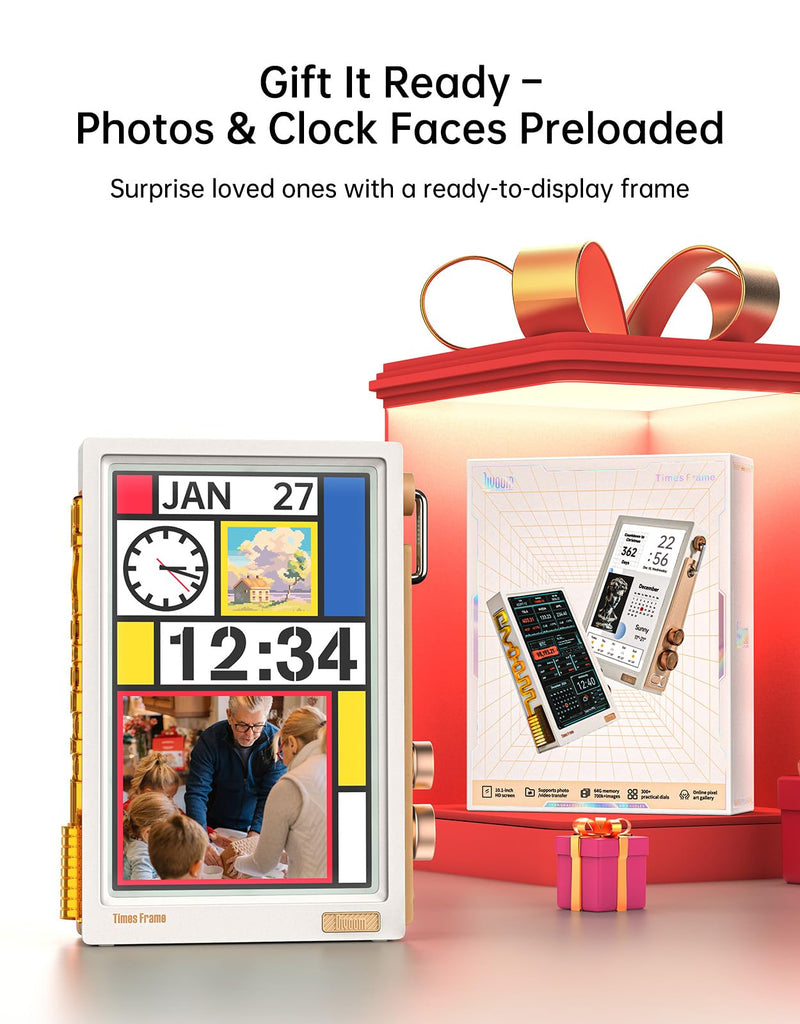Times Frame 10.1-Inch WiFi Digital Picture Frame & Desk Display