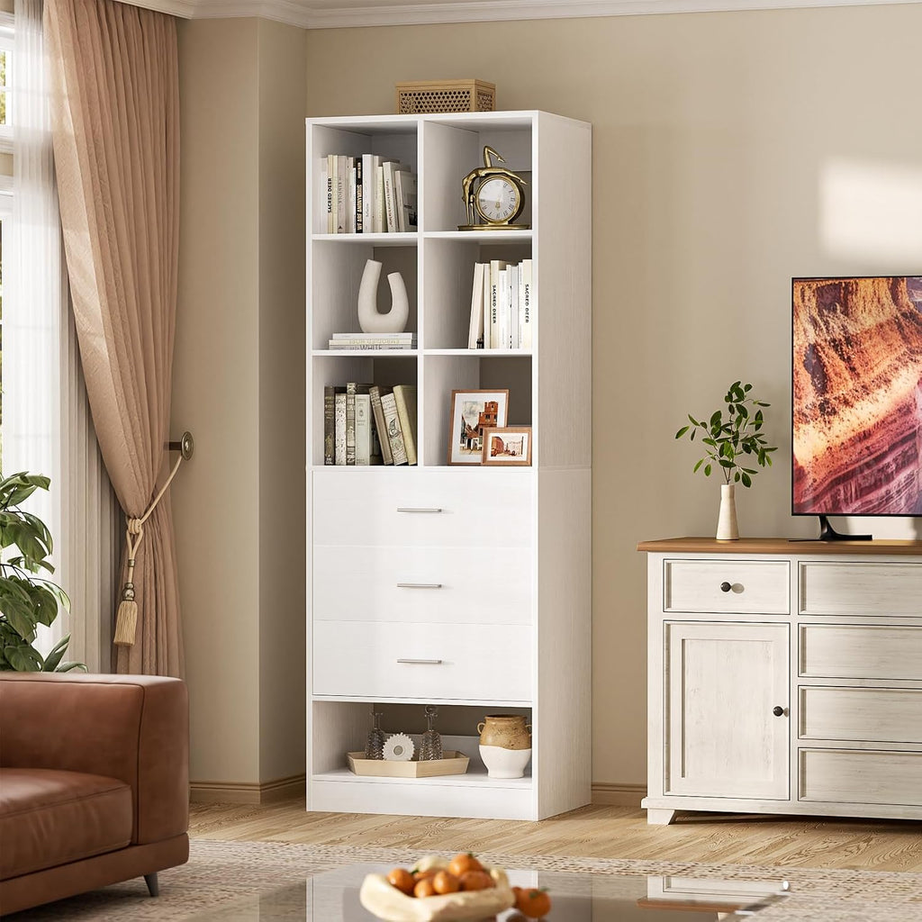 Closet System Organizer with 3 Drawers and Partition Storage, Freestanding Wardrobe Organizer Modular with Shoe