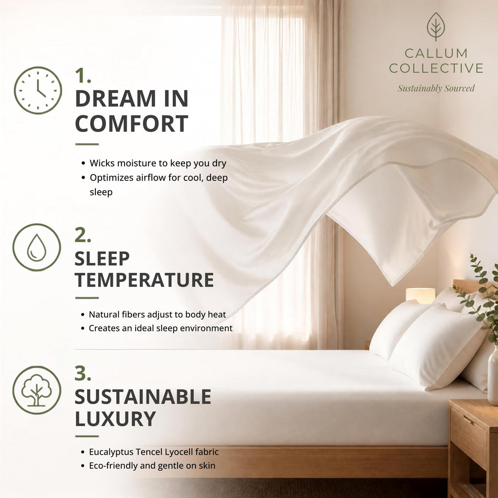 Cooling Eucalyptus Sheet Set, 4 Piece, Queen, Thyme