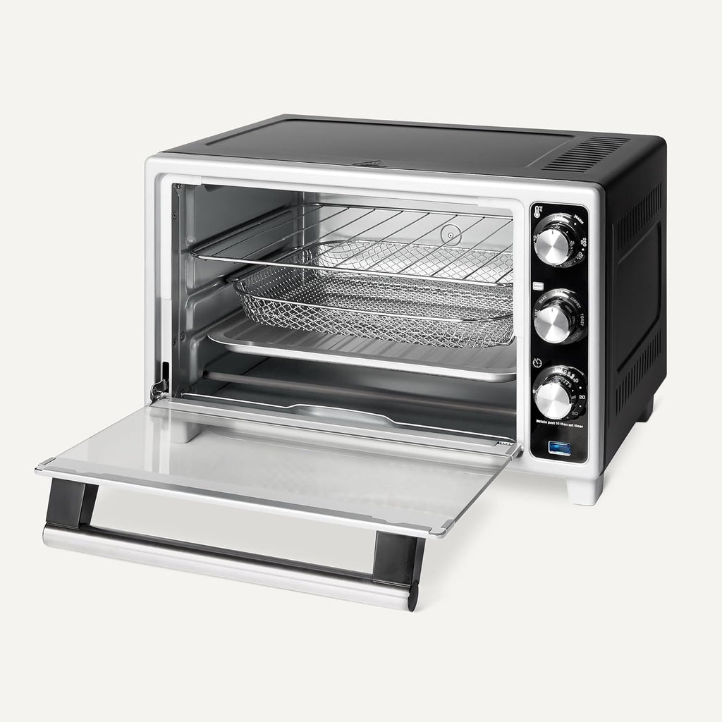 6-Slice 23-QT Toaster Oven with Built-In Air Fryer, 7-In-1 Cooking Options, 60-Min Timer & Adjustable Temperature