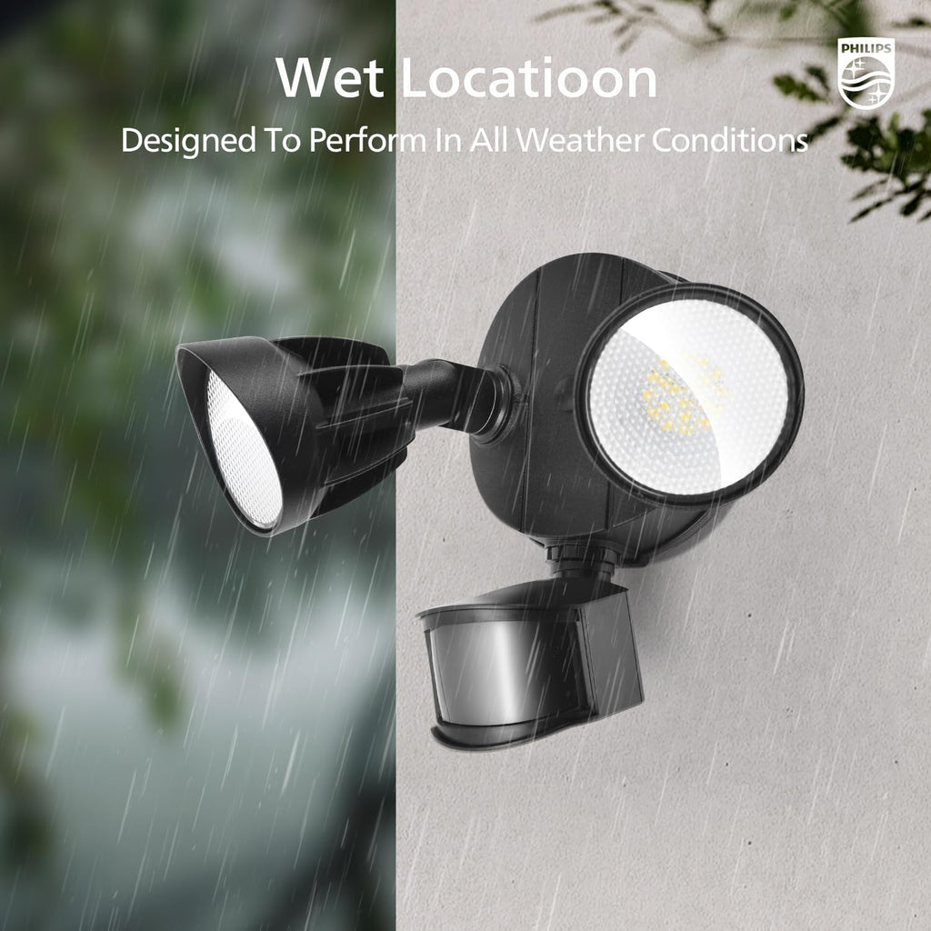 44W 4200 lm LED Security Light Outdoor w/PIR Motion Sensor, 5000K Daylight Flood Light, Waterproof, Dusk to Dawn, 2