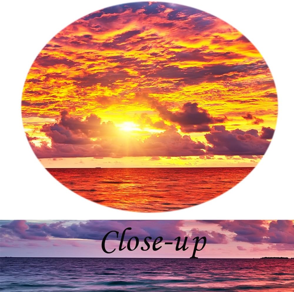 5 Pieces Modern Canvas Painting Wall Art Colorful Sunset Over Ocean on Maldives Seascape Picture Print On Canvas
