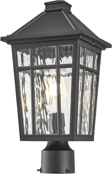 Outdoor Post Light Fixtures Black Outdoor Pole Light Waterproof Aluminum Pillar Lights Outdoor for Garden Patio Pathway