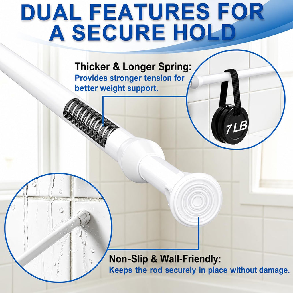 4 Pack Small Tension Curtain Rod, Short Adjustable Extendable