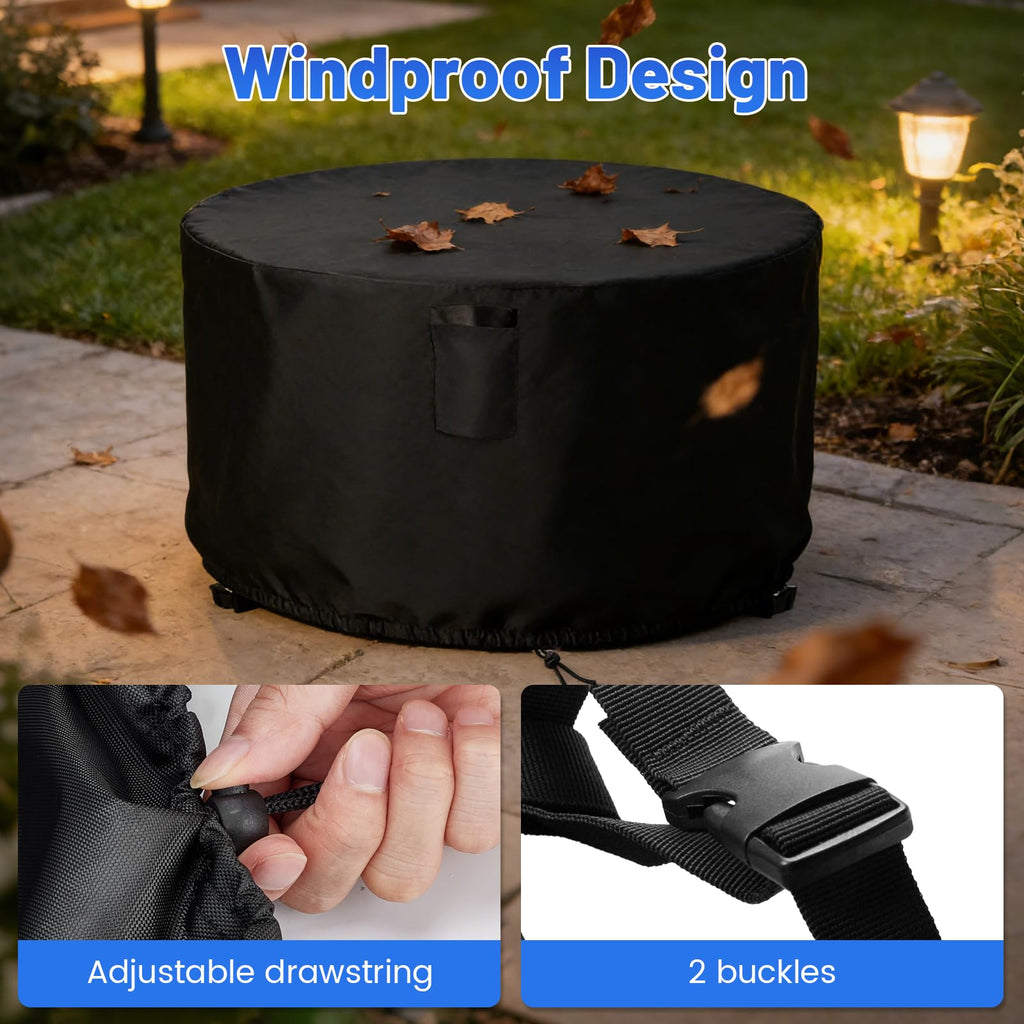 Fire Pit Cover Round 44 Inch for Outdoor Fire Pit/Table