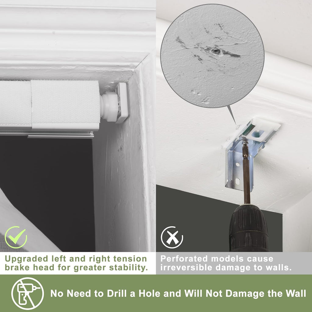 No Drill Roman Shades for Windows No Tools Roman Shades, UV Protection, Privacy, Thermal Insulation Roman Blinds