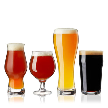 Beer Glasses Gift Set, Durable Clear Tasting Kit for IPA, Belgian Ales, Wheat Beers, Stouts, Porters, Perfect for