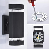 Porch Lights Outdoor Dusk to Dawn, Aluminum Outdoor Wall Light Fixture 6000K