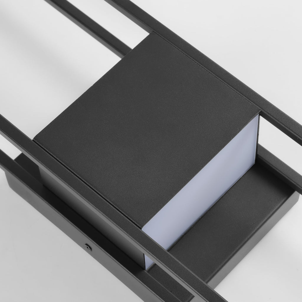 20 Inch Modern Outdoor Wall Light 3000K 16W Integrated LED, IP65 Waterproof Matte Black Exterior Lighting