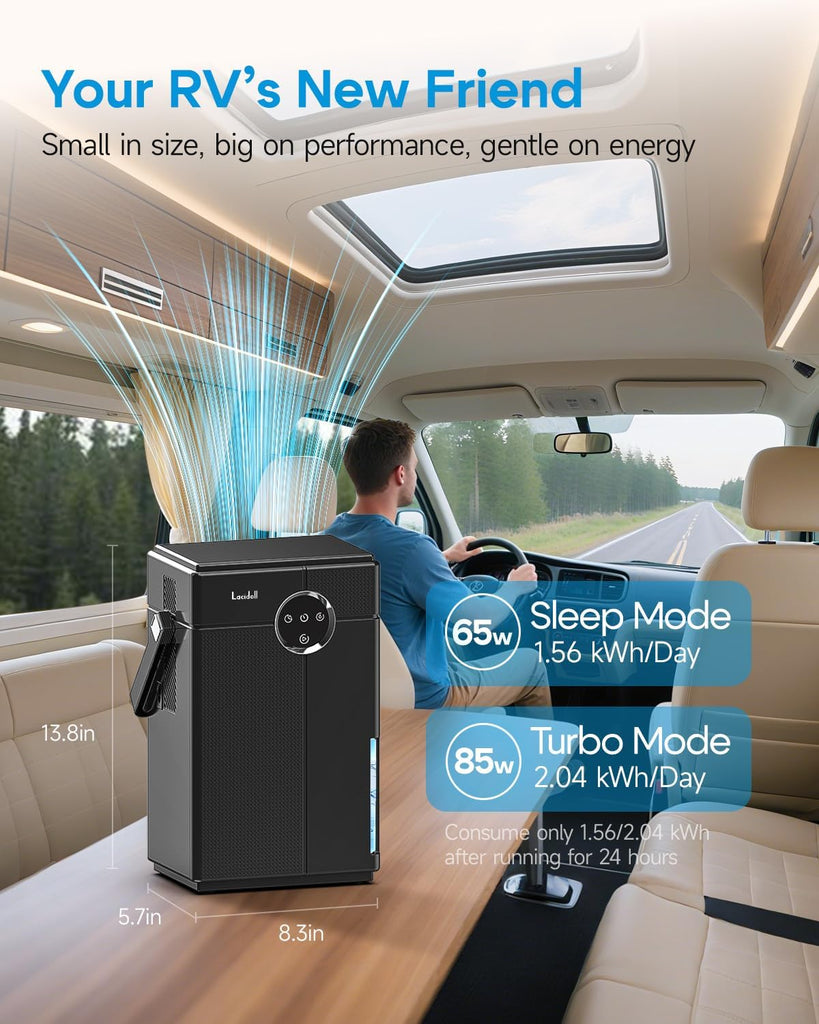 Small Dehumidifier with Drain Hose, Portable Dehumidifier for Bathroom