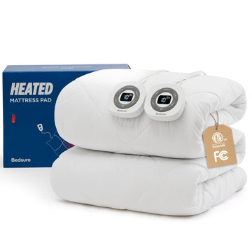 Heated Mattress Pad Queen, Cozy Bed Warmer with Preheat & Memory