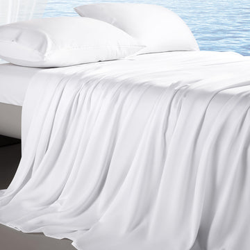 Luxury 100% Organic Tencel Cooling Sheets King Size, Expertly Crafted from Austrian Eucalyptus, Silky Soft Lyocell