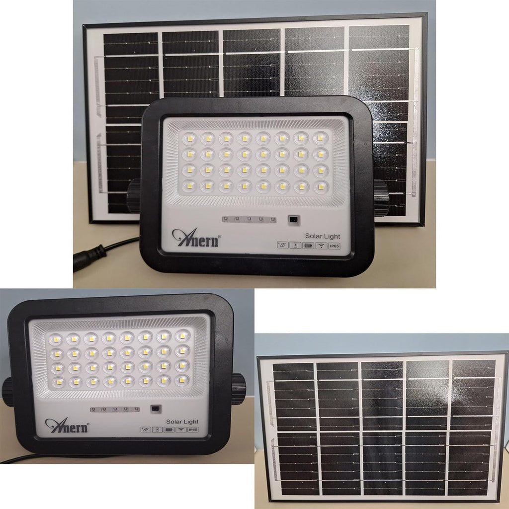 Outdoor Solar Flood Light, 6500K Bright White Floodlights, IP65 Waterproof Solar Power Security Light, Dusk to Dawn