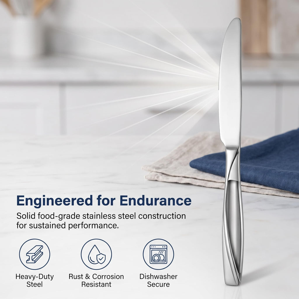 30-Piece Stainless Stee Silverware Set for 6