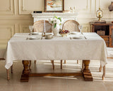 Elegant Damask Tablecloths, 57x70 Inch Vintage Floral Jacquard Table Cloth, Waterproof/Wrinkle Resis