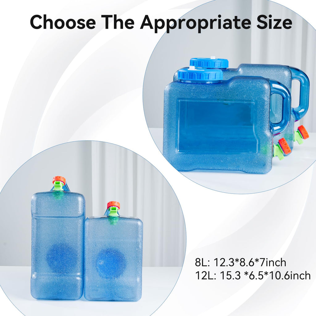Drink Water Dispenser for Fridge - 3 Gallon Beverage Dispenser with Leak-Proof Spigot, Portable Food-Grade Water Jug