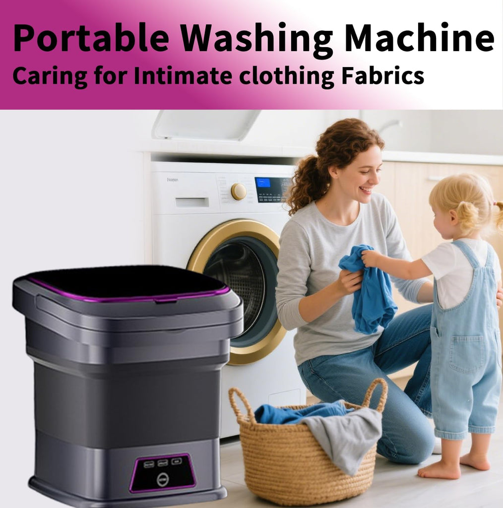 Mini Portable Washing Machine 16L, Foldable Mini Washer with Spin Dryer Basket, 3 Wash Modes for Small Loads (Baby