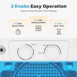 Portable Washing Machine, 5.5 Lbs Compact Mini Portable Washer, 110V Single Tub Laundry Washer Machine for Apartments