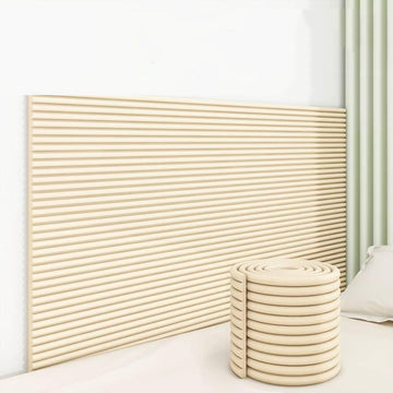 3D Anti-Collision Wall Cushion Padding, Peel and Stick Headboard Upholstered Wall Panels, Self-Adhesive Wall Panel