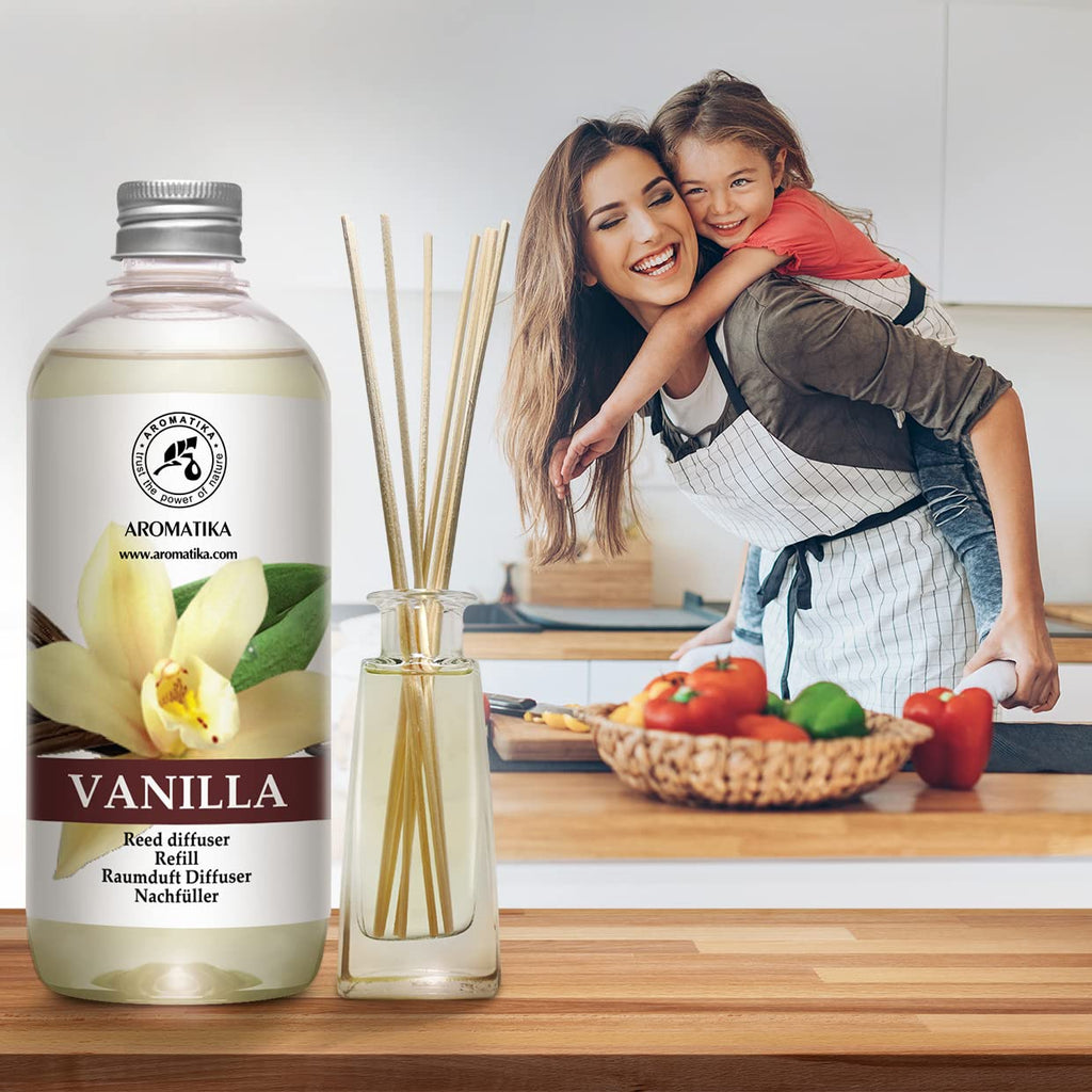 Diffuser Refill Vanilla 34 Fl Oz - 2 x 500ml - Fragrance Oil Diffuser Refill - Home Fragrance - Vanilla Scent - Room