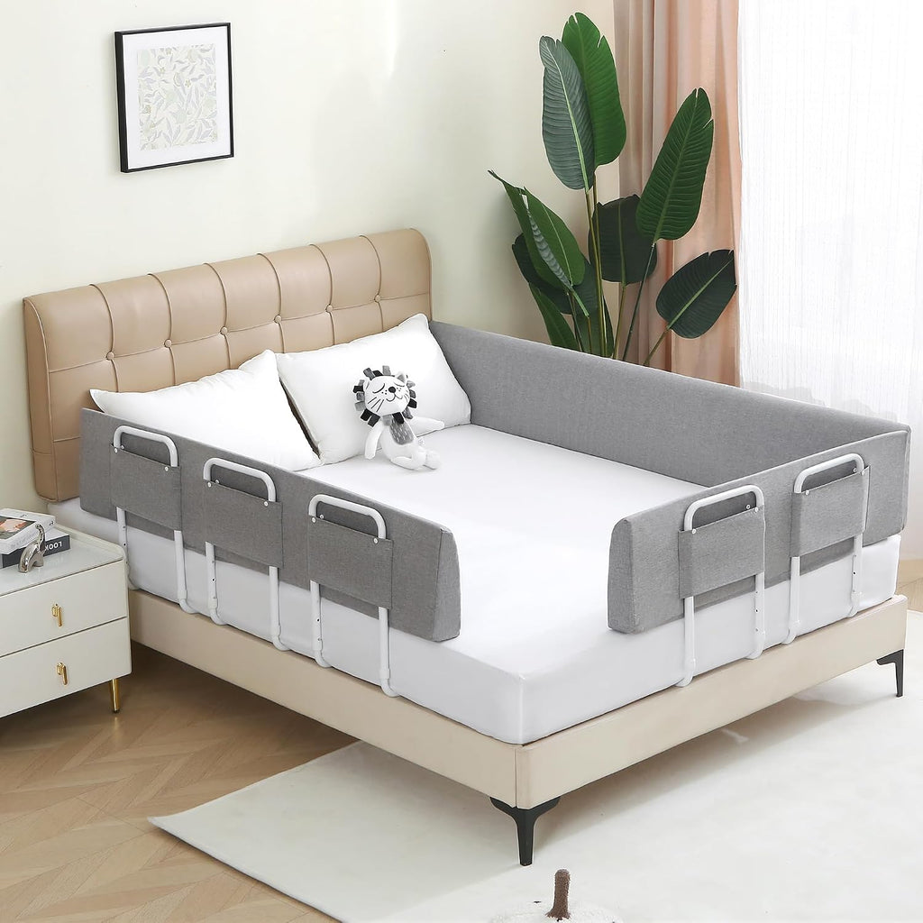 Bed Guard Rail for Toddlers, 59inch Foam Padded Side Rail for Queen King Twin Full Size Bed, Bedrail for Toddler, Bed