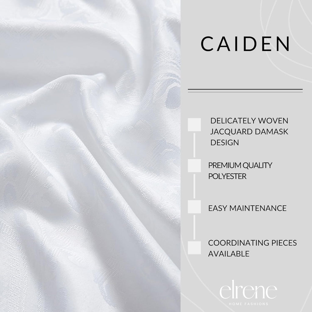 Home Fashions Caiden Elegance Damask Waterproof, Stain & Wrinkle Resistant Fabric Tablecloth, 60" x 
