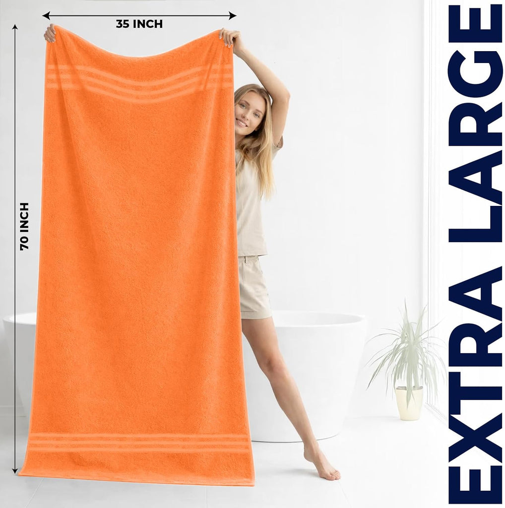 2 Pack Bath Sheets Extra Large 35x70, Large Bath Towels for Adults, XL Oversized Heavy Duty Towel Set, 600 GSM 100%
