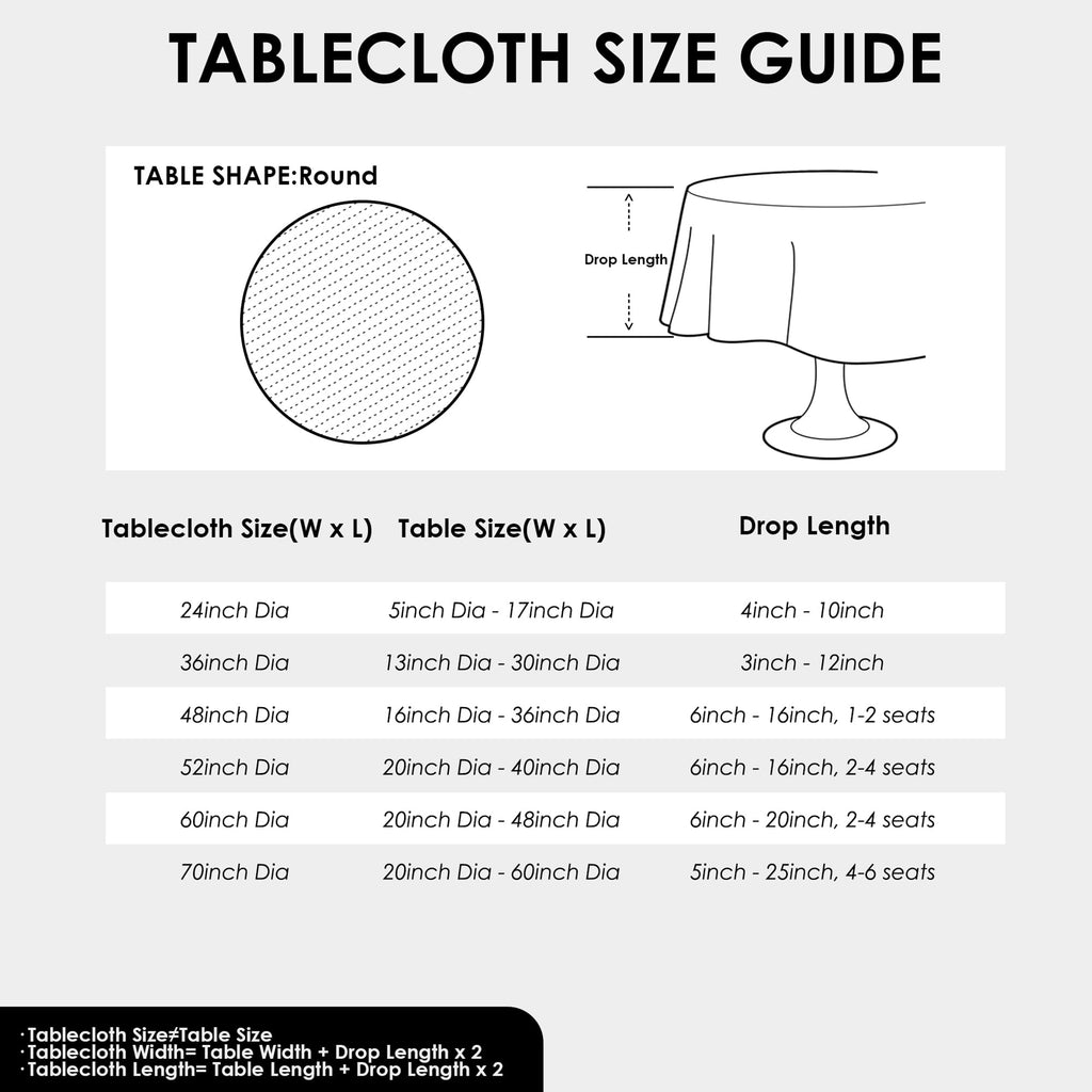 Boho Cotton Linen Round Tablecloth Brown 52 Inch