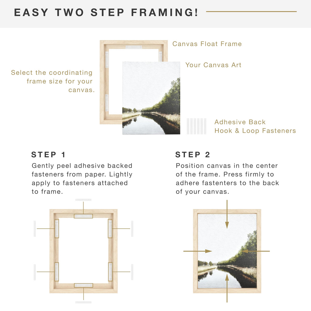 Canvas Float Frame, 8x10, Natural Woodgrain