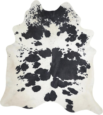 Black & White Brazilian Cowhide Rug - Genuine Leather - XXLarge Area Rugs - Luxury Design - Exact Rugs Shown (Rug 4)