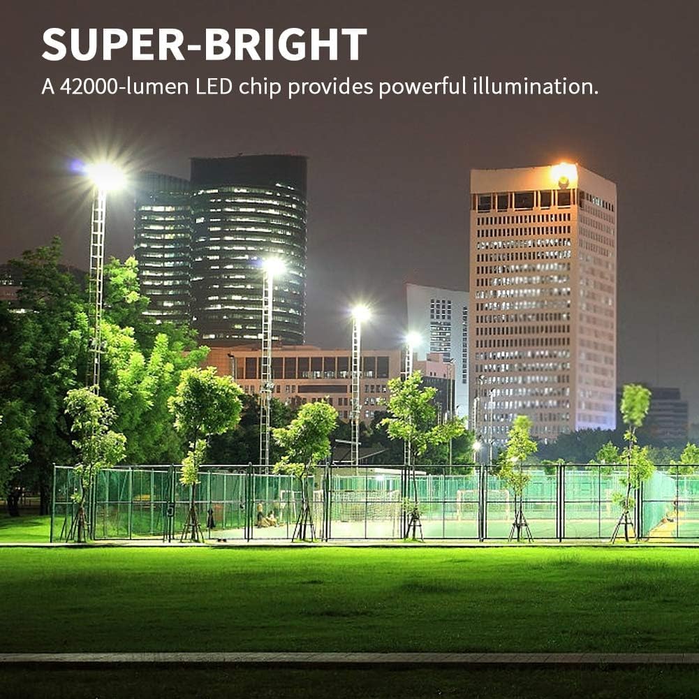 LED Flood Light Outdoor 240 Watt, Floodlights with Dusk to Dawn | Photocell High Output 36000 Lumen, Commercial Grade
